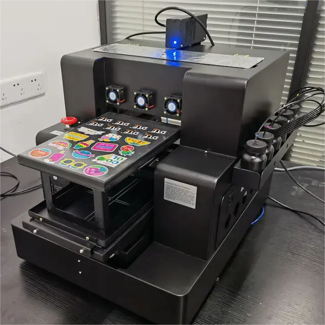 A4 UV With Varnish Function A4 Mini DTF Printer-Smallest UV Flatbed Printer for Phone Cover Printing Uv Printer