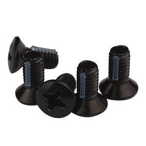 Quincaillerie métrique Vis à tête fraisée à tête fraisée <span class=keywords><strong>cruciforme</strong></span> <span class=keywords><strong>cruciforme</strong></span> en croix noire en zinc noir - Product Image 1