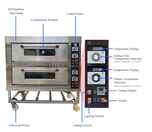 Khay <span class=keywords><strong>2</strong></span> Tầng Cỡ Trung Bình 4 Khay 9 Khay 12 Khay Bánh Mì Điện Lò Nướng Ga Thương Mại Để Làm Bánh - Product Image 2