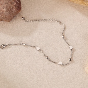 Stainless Steel <b>Love</b> Token <b>Bracelet</b> for Couples Classic Anniversary Trendy Niche Design Gold-Plated Heart Pattern Chain Micro - Product Image 4