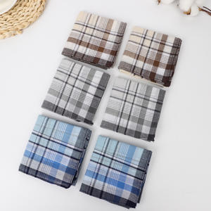 Mouchoirs en coton pour hommes, style vintage classique, respirants, teints unis, tissés, marque OEM, doux, pour messieurs et personnes âgées, commandes en gros - Product Image 6