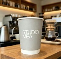 Gobelets à café jetables en carton biodégradable, écologiques, de qualité alimentaire, épais, anti-fuite, avec logo personnalisé pour restaurant, bureau, fête