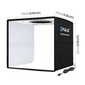 PULUZ 25Cm Lightbox Gấp Mini Photo Studio Hộp Ánh Sáng Nhiếp Ảnh Ánh Sáng Chụp Lều Bộ Dụng Cụ Hộp Với 6 Giấy Tờ Nền - Product Image 2