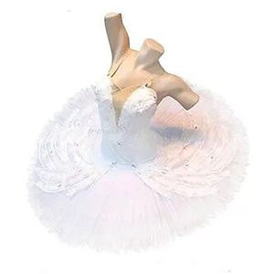 Robe de ballet pour enfants, blanche, Lago des cygnes, La Belle au bois dormant, robe tutu, petite robe de performance de <span class=keywords><strong>danse</strong></span> cygne pour adultes - Product Image 3