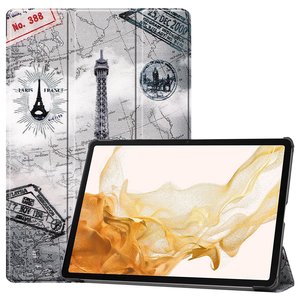 Funda de cuero PU para Samsung Galaxy Tab S8 Plus <span class=keywords><strong>sm</strong></span>-x800 <span class=keywords><strong>SM</strong></span>-<span class=keywords><strong>X806</strong></span>, 12,4 pulgadas, triple pliegue, novedad - Product Image 1