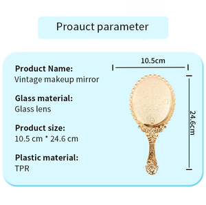 Oval Hand <strong>Mirror</strong> <strong>Vintage</strong> Floral Embossed Beauty <strong>Mirrors</strong> With Handle Plastic Handheld Makeup Vanity <strong>Mirror</strong> <strong>for</strong> Daily Use Gifts - Product Image 6