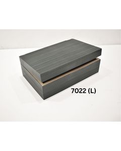 Luxury Black Ribbed Decorative <b>Storage</b> Box with Lid Modern Resin <b>Tabletop</b> Organizer Available at Affordable Price - Product Image 3
