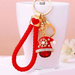 Creative Diamond-encrusted Crystal Christmas Reindeer <b>Animal</b> Metal Keychain Pendant - Product Image 1