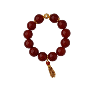 Han Qian'er Crystal Rhinestone Artisan Natural Red Agate <strong>Beads</strong> Butterfly Spacer <strong>Beads</strong> Six-Syllable Mantra <strong>Large</strong> <strong>Bead</strong> <strong>Bracelet</strong> - Product Image 6