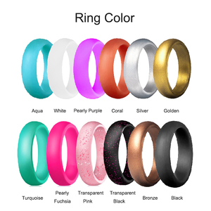 Anello Nuziale in Silicone per Donne Fascia Sottile alla Moda Colorato Comodo Sicuro sulla Pelle Anelli da Dito per Donne - Product Image 6