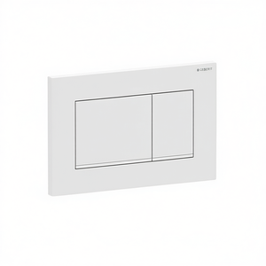 Plaque de commande WC GEBERIT Sigma 30 à 2 boutons, blanche avec bord inférieur doré, longueur 29,9 cm - Product Image 2