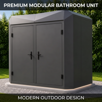 Toilettes mobiles en conteneur avec salle de douche, salle de bain moderne haut de gamme personnalisée pour parc public