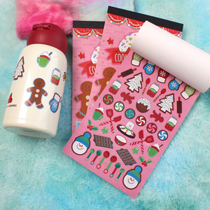 260 autocollants de Noël pour échange de biscuits, <span class=keywords><strong>livre</strong></span> d'autocollants Bonhomme de neige en pain d'épices pour loisirs créatifs, scrapbooking et décorations de fêtes - Product Image 5