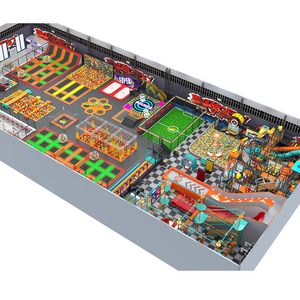 Parc de jeux d'aventure commercial directement de l'usine, équipement de terrain de jeux intérieur personnalisé pour enfants avec trampoline et mur d'escalade - Product Image 1