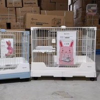 Cage à lapins extra-large de luxe, maison pour cochon d'Inde, anti-éclaboussures, anti-urine, en métal, enclos pour petits animaux, cage d'élevage