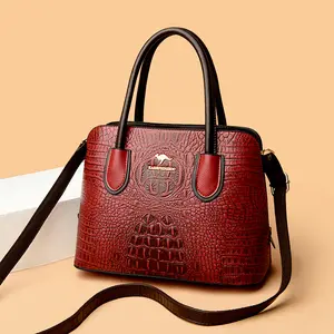 New Crocodile Pattern Women Bag Large Capacity Embossed Shoulder Slant Bag High Quality Ladies Handbag