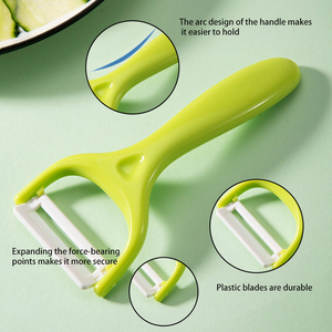 Couteau de cuisine multifonction en acier inoxydable 304 2 en 1, couteau à éplucher, lame de pomme de terre, machine à éplucher les légumes. - Product Image 5