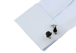 Boutons de manchette de luxe en alliage de cuivre <span class=keywords><strong>français</strong></span> de haute qualité, motif <span class=keywords><strong>parapluie</strong></span>, pour chemise <span class=keywords><strong>homme</strong></span> - Product Image 4