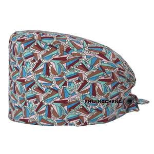 Gorros Quirúrgicos Médicos Unisex de Algodón Transpirable para Hospital, Gorros Bouffant Estampados de Producción Profesional - Product Image 5
