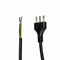 Cable de Alimentación Italiano de 3 Pines con Conexión a Tierra C13, Certificado IMQ CE VDE H05VV-F 3G, Blanco, para Monitor de Computadora, TV, Impresora, Servidor