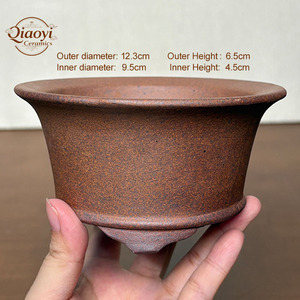 Macetas <span class=keywords><strong>de</strong></span> bonsái Yixing redondas pequeñas macetas <span class=keywords><strong>de</strong></span> arcilla púrpura artesanía artesanal con drenaje Superior eleva tu habitación y decoración tipo encanto - Product Image 2