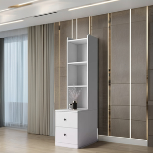 Glossy cột kệ với ngăn kéo kệ sách hỗ trợ mỹ phẩm kệ - Product Image 1