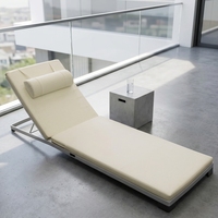 Chaise longue d'extérieur sur mesure, mobilier de patio, coussin de siège, chaise longue, canapé de sol, oreillers lombaires, imperméable et ignifuge