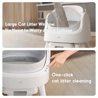 Bac à litière automatique pour chat en plastique, grande capacité, écologique, double mode, facile à nettoyer, collecte les excréments et élimine les odeurs