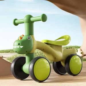 Nouvelle Voiture Évolutive à Quatre Roues pour Enfants en Forme de <span class=keywords><strong>Dinosaure</strong></span> avec Musique et Lumières, en Plastique, Sans Pédales, Anti-Renversement, Aide à la Marche - Product Image 1