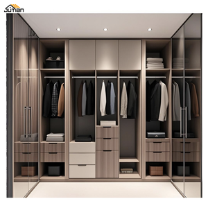 Moderno lusso armadio in legno massiccio Set armadio regolabile vestiti per <span class=keywords><strong>casa</strong></span> camera da letto soggiorno mobili personalizzati - Product Image 3