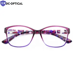 DCOPTICAL 2024 Novidade na moda de leitores de óculos de olho de borboleta para mulheres, óculos de leitura com moldura, leitores ópticos com estampa colorida