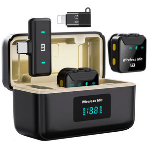 Micrófono de Solapa Inalámbrico Portátil SX23 con Cancelación de Ruido C para Vlog, Grabación de Audio/Video en Vivo, Compatible con Múltiples Dispositivos - Product Image 1