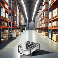 Robot mobile autonome (AMR) en acier inoxydable personnalisable, capacité de charge de 200 kg, laser, nouveau, pour usage domestique, entrepôt, manutention logistique