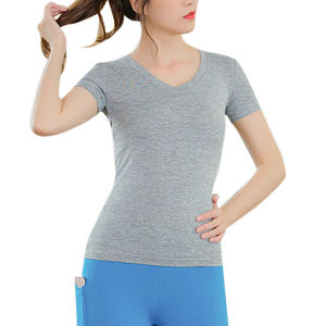 Hot Looking <b>Women</b> Gym Yoga Sports Fitness Tee Slim Jogging <b>Top</b> Blouse <b>Compression</b> T Shirt for Ladies t Shirts New Styles Custom - Product Image 1