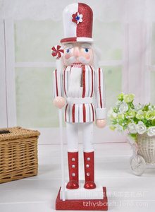 Navidad 장식 테이블 장식 왕 인형 선물 나무 사탕 장난감 크리스마스를위한 막대 사탕 군인 호두 까기 인형 - Product Image 4