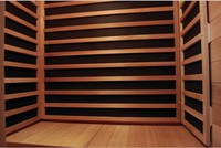 Salle de sauna infrarouge lointain, sauna sec à vapeur sèche pour 2-3 personnes