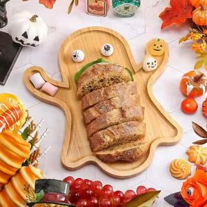 Bandeja de madera con diseño de fantasma para Halloween, plato decorativo de 30x25cm para servir aperitivos, frutas y pan en fiestas - Product Image 1