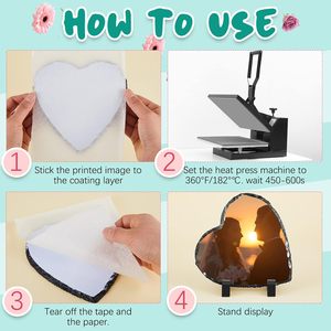 7.9x7.9 inch ảnh thăng hoa Slate với màn hình chủ khoảng trống hình trái tim đá đá tùy chỉnh khung ảnh - Product Image 6