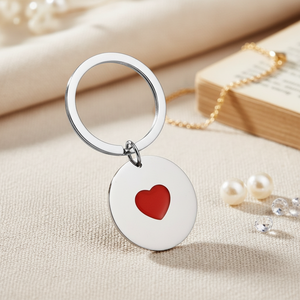 Ciondolo a Cuore Rotondo da 8mm con Placcatura in Oro 18K, Gioiello Religioso in Cristallo con Diamanti, Perle e Charms con Motivi Numerici - Product Image 3