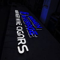 Enseigne commerciale personnalisée à LED avec halo lumineux, rétroéclairée, double mode, pour salon de beauté, spa, hall d'hôtel, image de marque d'entreprise, logo personnalisé