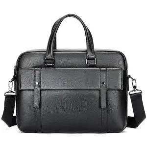 Customizable Men's Business Executive Document Handbag 13.3 "laptop bag Leather messenger bag Men's briefcase