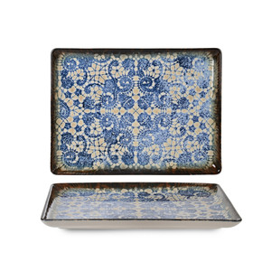 Bandeja Rectangular Rinart Bluet, Impresión Digital Premium, Porcelana Fina, 23 x 17 cm, para Restaurantes, Servicios de Catering, Hoteles, Venta al por Mayor - Product Image 1