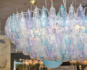 Grande Lampadario Murano Poliedri Personalizzato con <span class=keywords><strong>Vetri</strong></span> Colorati <span class=keywords><strong>per</strong></span> Hall di Hotel e Villa - Product Image 4