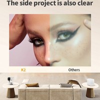 Projecteur LCD K2 transfrontalier pour la maison et le bureau, 3D intégré, home cinéma 4K, projection d'écran WIFI pour