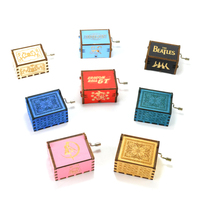 Boîte à musique à manivelle Sankyo, personnalisable avec chanson, mécanisme de boîte à musique
