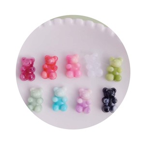 Nuevas Cuentas de Ositos de Goma Coloridas Surtidas de 12*19MM, 100 Piezas/Lote, con Orificio Perforado de Arriba a Abajo <span class=keywords><strong>para</strong></span> Hacer <span class=keywords><strong>Pulseras</strong></span> y Joyería - Product Image 2