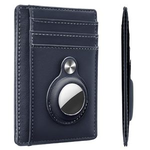 Slim Genuine Leather RFID Blocking Minimalist Front Pocket <b>Card</b> <b>Holder</b> <b>Wallet</b> with Fashion Design - Product Image 1