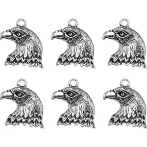 Zarte Legierung Eagle Head Anhänger Charms DIY Schmuck Herstellung Zubehör für Halskette Armband