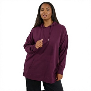 Vente en gros de sweats à capuche en flanelle sherpa surdimensionnés, doux et chauds, avec logo personnalisé, pour femmes - Product Image 1