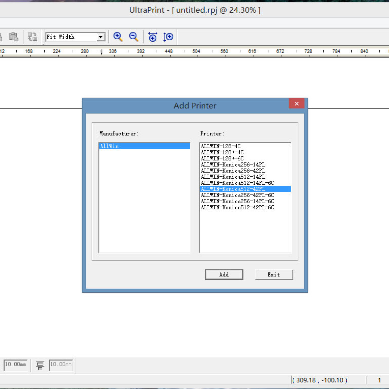 Программное обеспечение для струйного принтера Allwin Konica 512/1024/XAAR 128